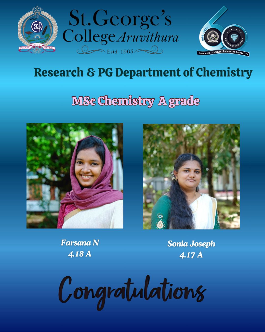 M.Sc. Chemistry A Grade